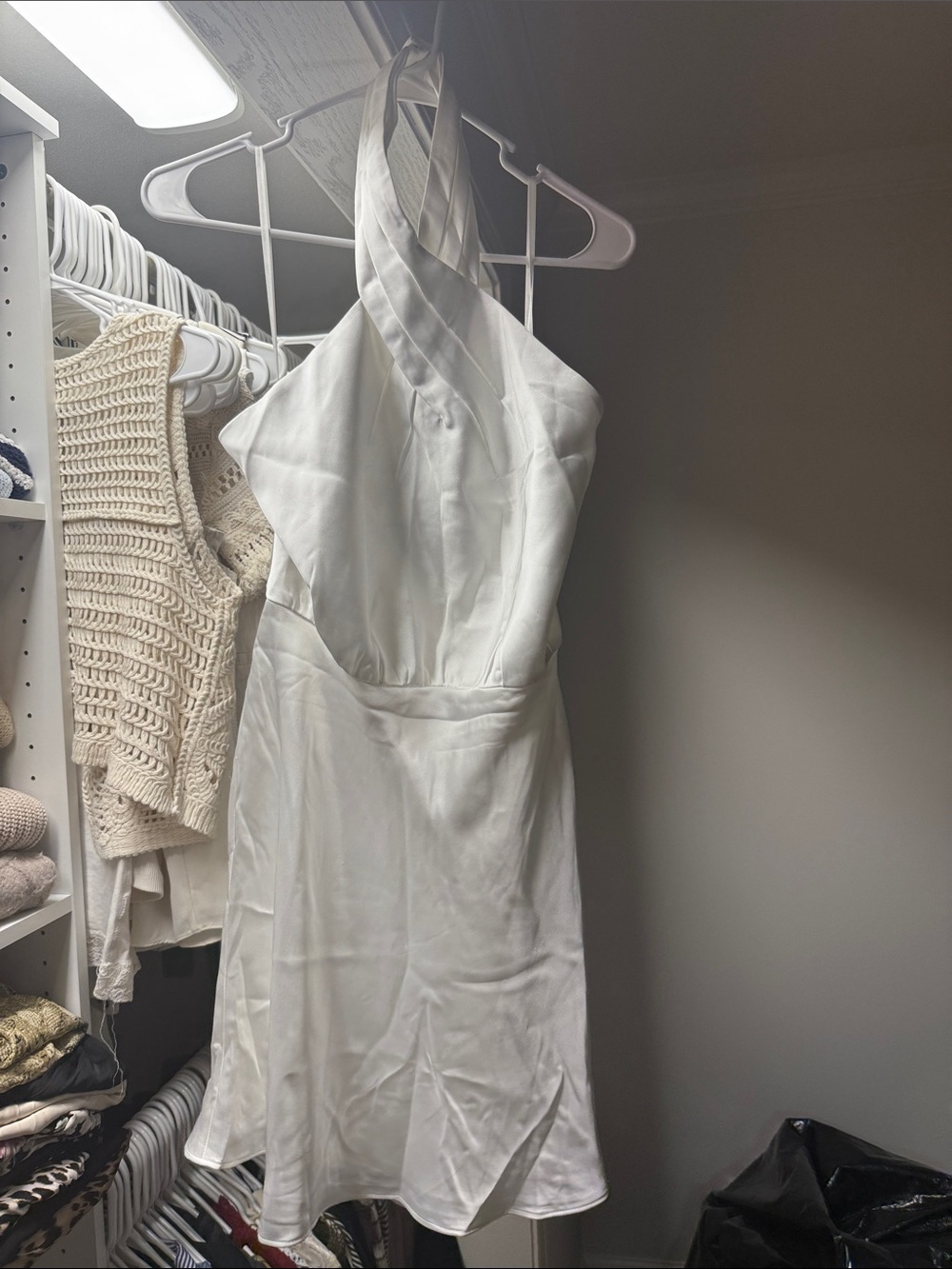 NWT BHLDN white halter dress